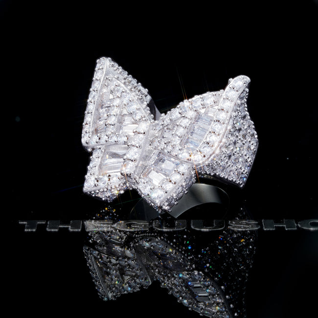 Gold-Plated Micro-inlay AAA CZ Butterfly Ring Hover Image