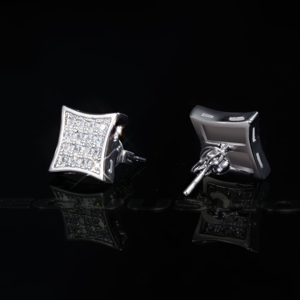 10MM Micro-inlay AAA CZ High Grade Stud Earring