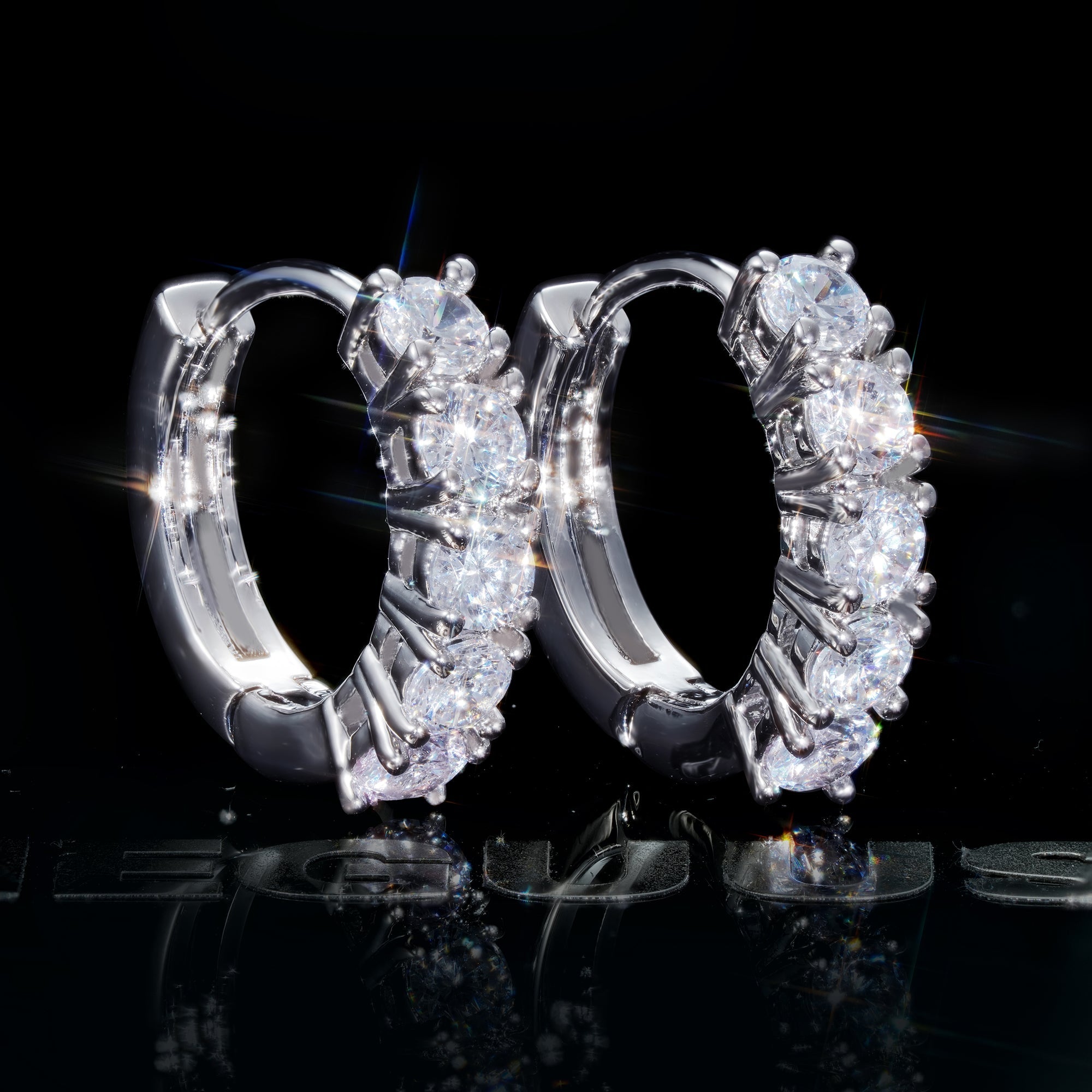 Official Limited 18K Gold-Plated AAA CZ Hinge Earring