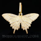 18K Gold-Plated Micro-inlay AAA CZ Butterfly Pendant Necklace