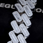20MM Baguette Prong Link Bracelet