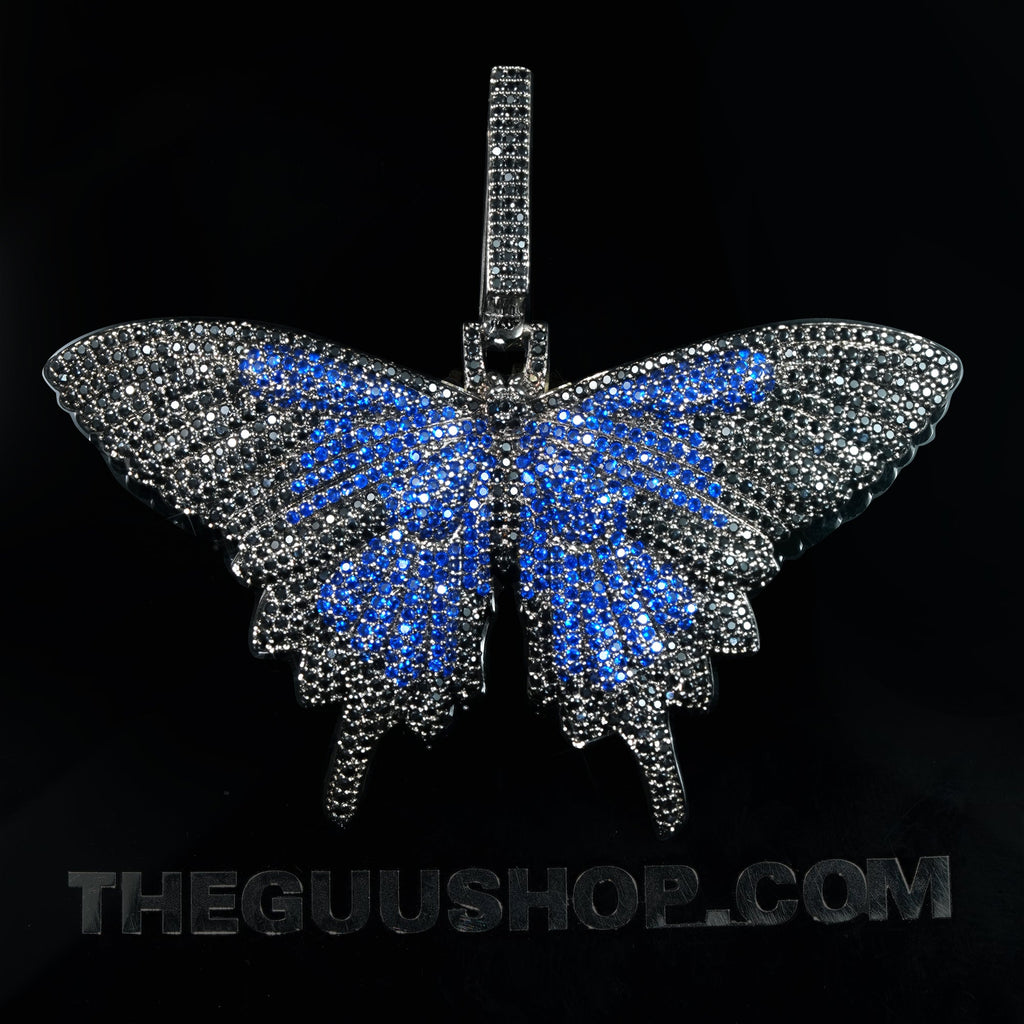 18K Gold-Plated Micro-inlay AAA CZ Butterfly Pendant Necklace