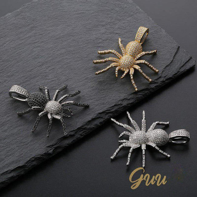 18K Gold-Plated AAA CZ Spider Pendant Necklace Main Image