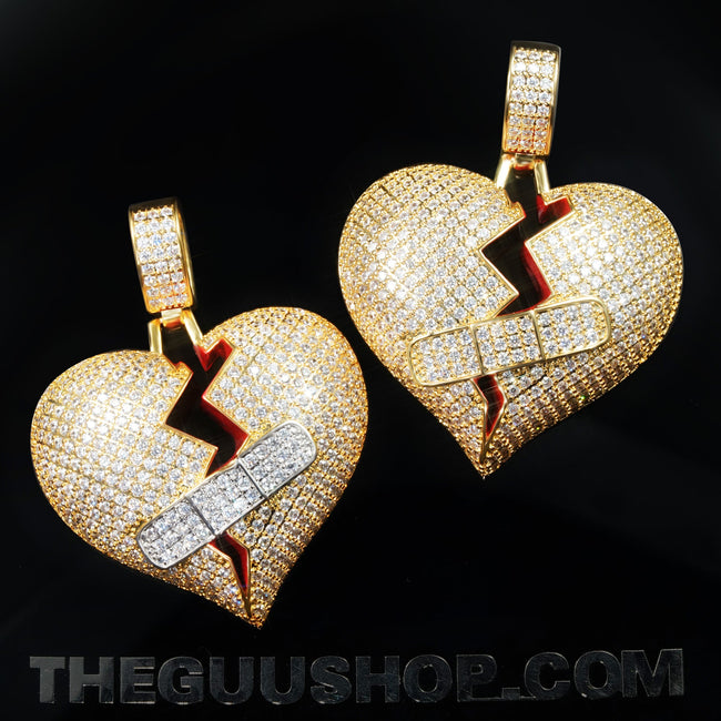 18K Gold-Plated Bandage Heartbreak Necklace Hover Image