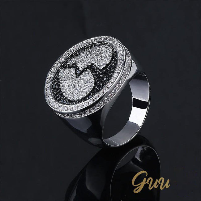Iced 18K Yellow Gold-Plated  Iced  AAA CZ Hip Hop Heartbreak Ring Main Image