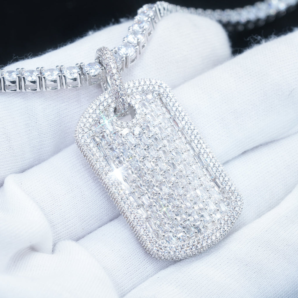 ICED DOG TAG PENDANT