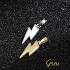 18K Gold-Plated CZ Iced Lightning Necklace