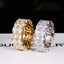 Micro-inlay CZ Double Row Ring
