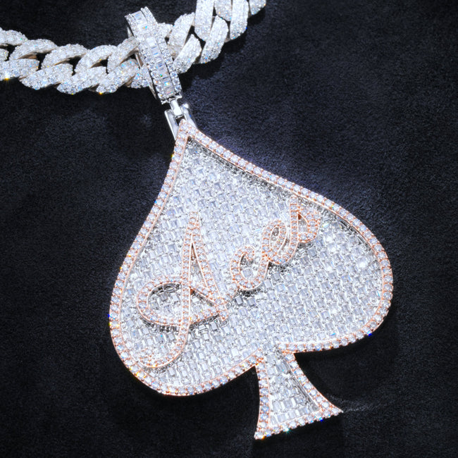 ACE Spade Baguette Iced Necklace Main Image