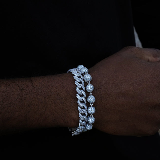 8mm Iced Beads Bracelet Main Image