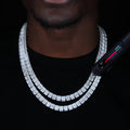 925S & VVS Moissanite 8MM Baguette Link Chain