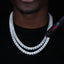 925S & VVS Moissanite 8MM Baguette Link Chain