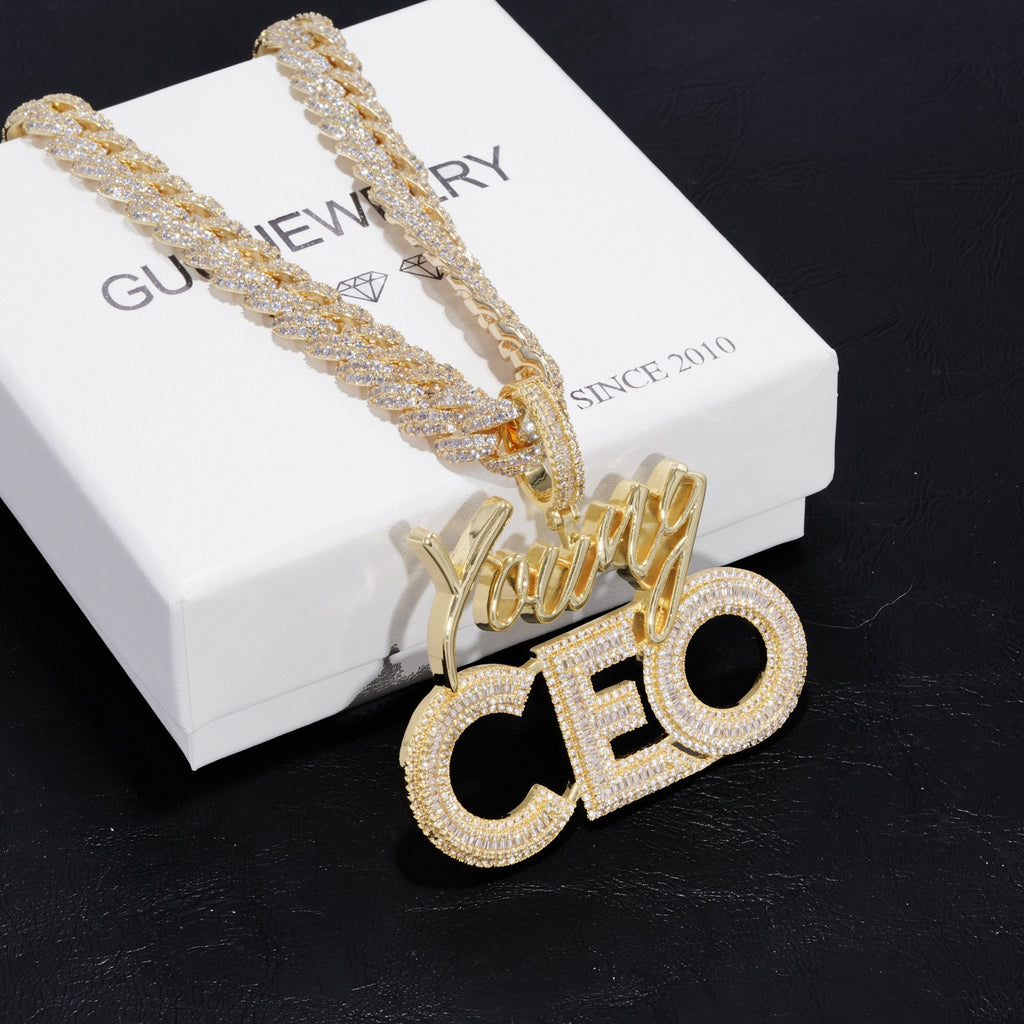 Young CEO Hustler Solid Icy Necklace