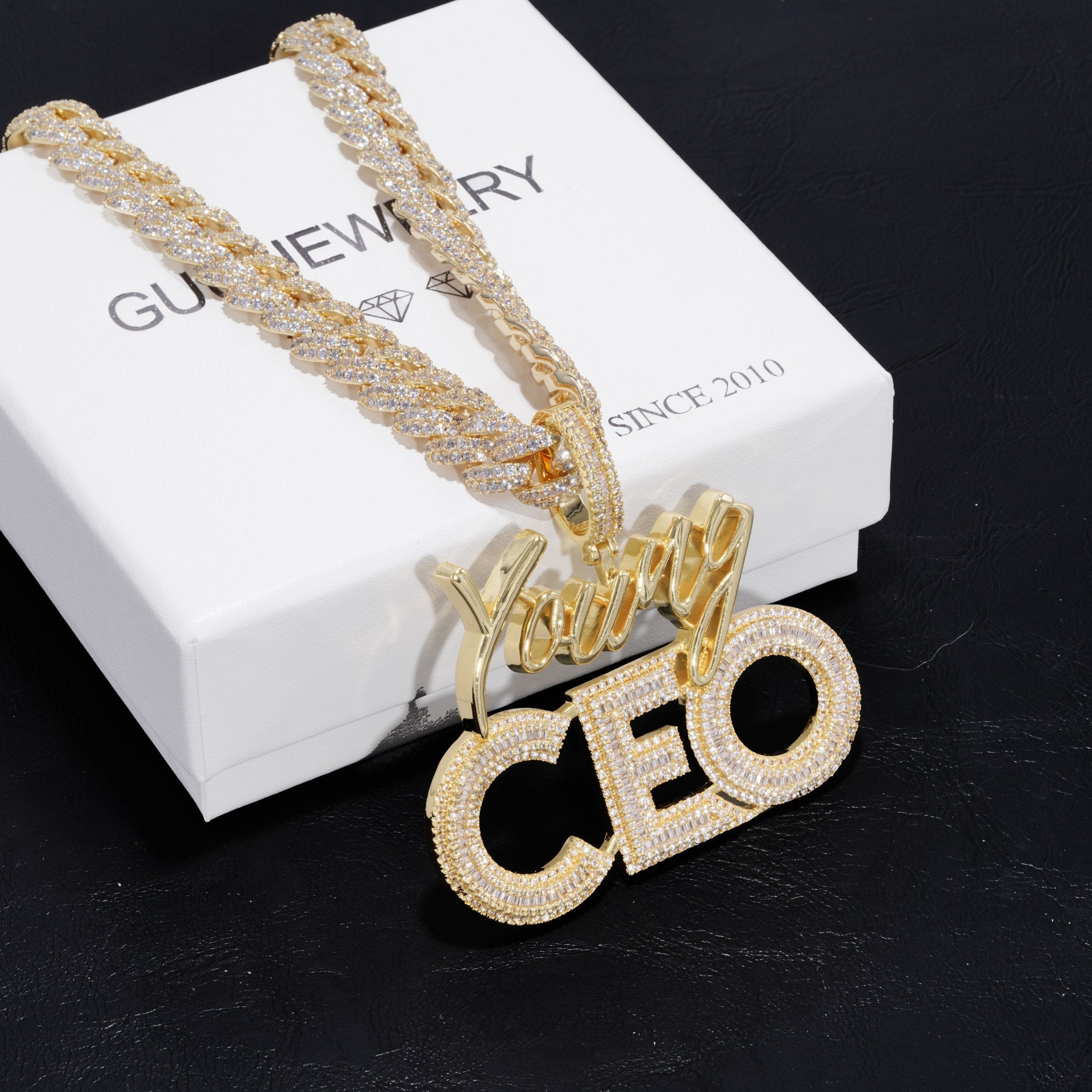 Young CEO Hustler Solid Icy Necklace