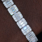 925S & VVS Moissanite 8MM Bageutte Bracelet