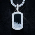 925S & VVS Moissanite Dog Tag Necklace