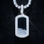 925S & VVS Moissanite Dog Tag Necklace