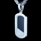 925S & VVS Moissanite Dog Tag Necklace