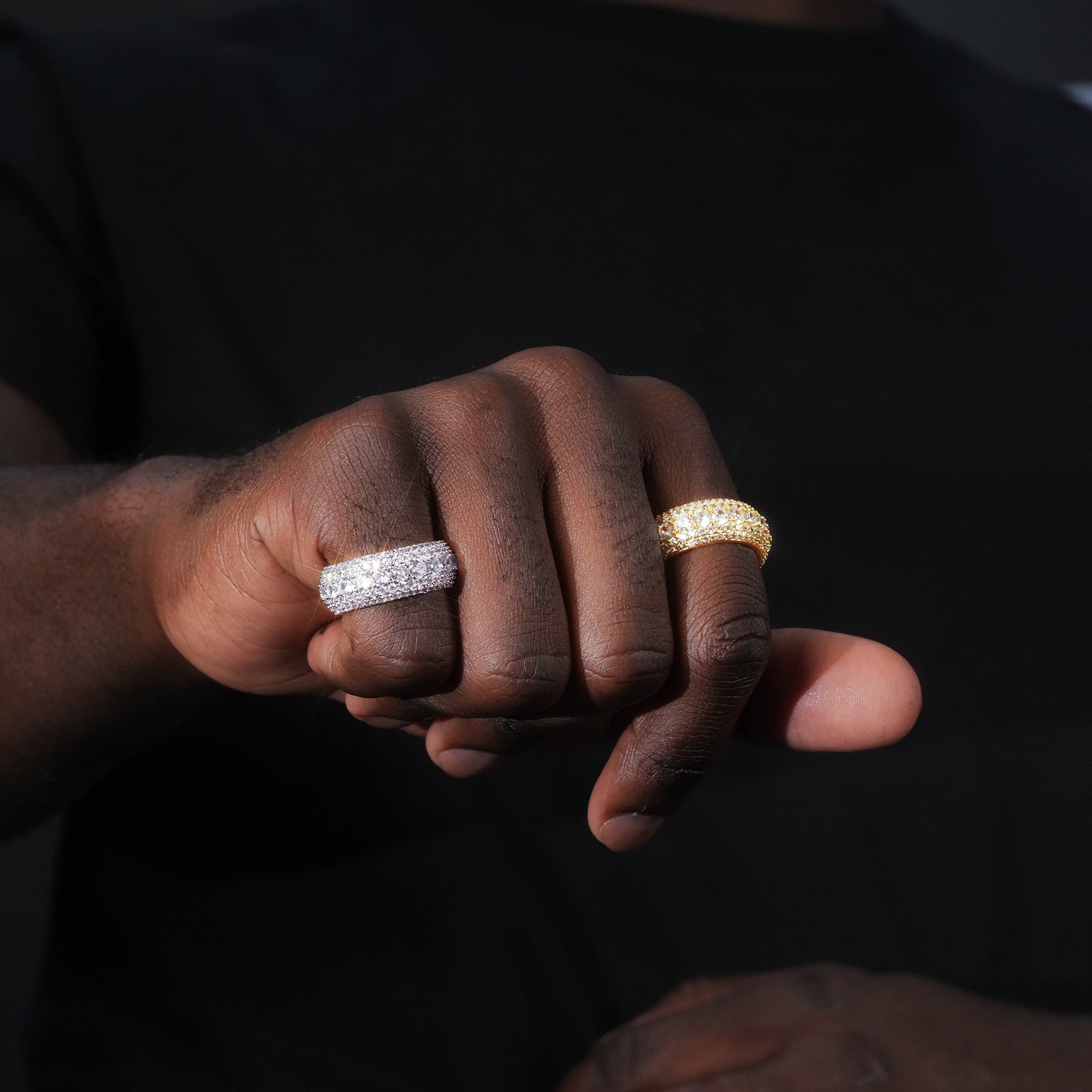 UPDATED 2019 Micro-inlay CZ  Five Rows Ring