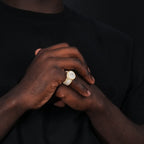 Iced Diamond  Zircon Real Gold-Plated Ring