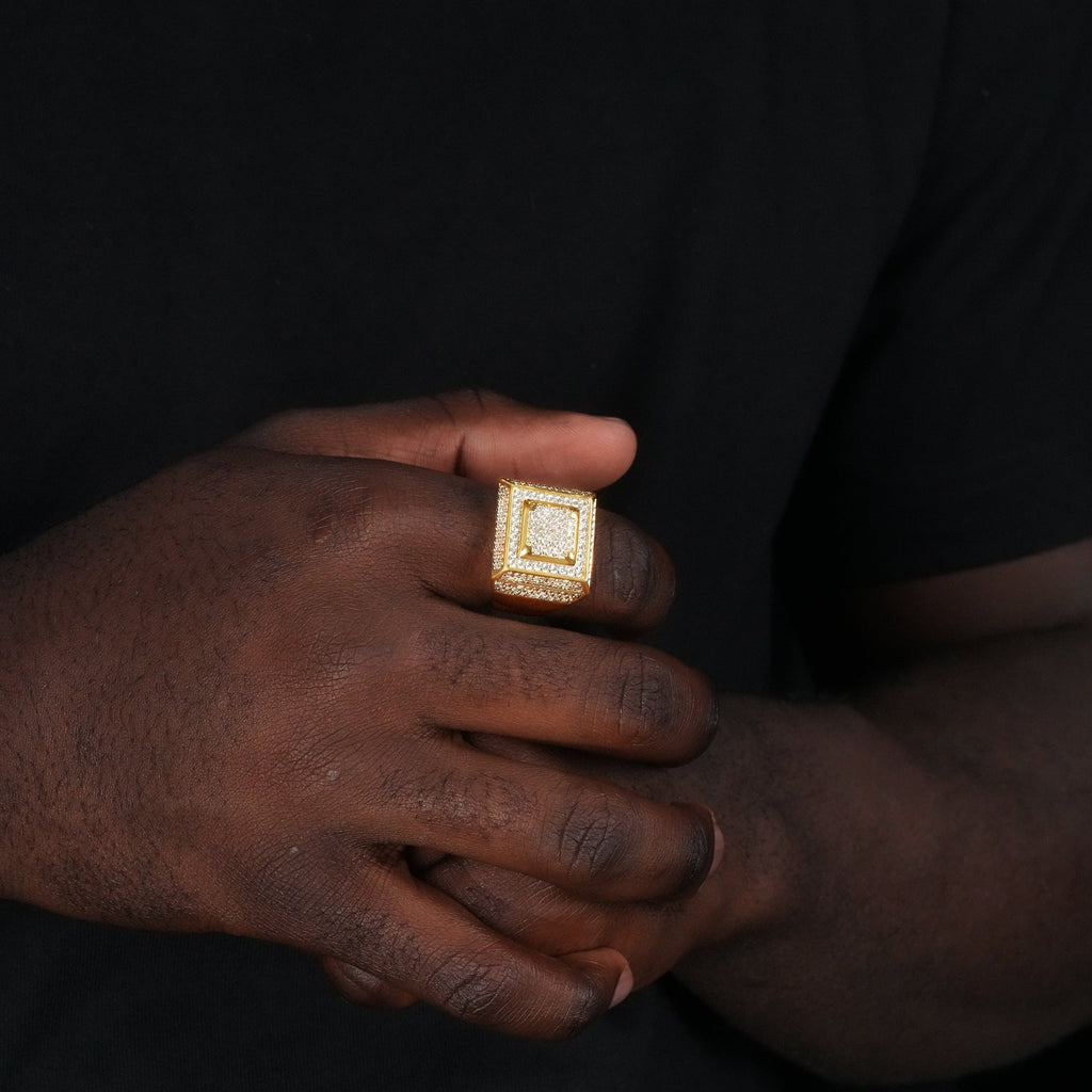 Official Limited Micro-inlay CZ  Square Ring