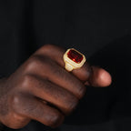 UPDATED 2019 18K Gold-Plated Micro-inlay Gem AAA CZ  Ring
