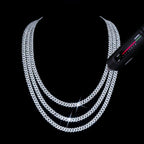 925S & VVS Moissanite 6.5MM Prong Cuban Link Chain
