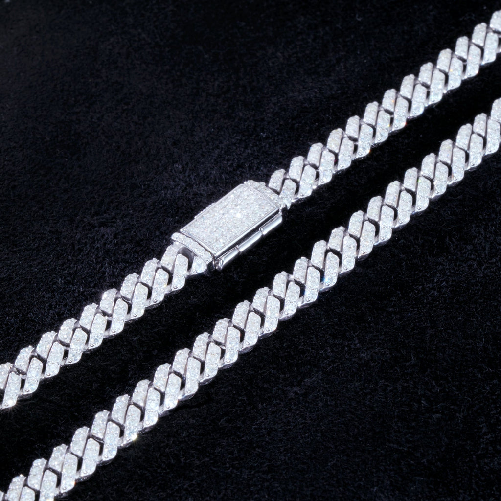 VVS Moissanite 6.5MM Prong Cuban Link Chain