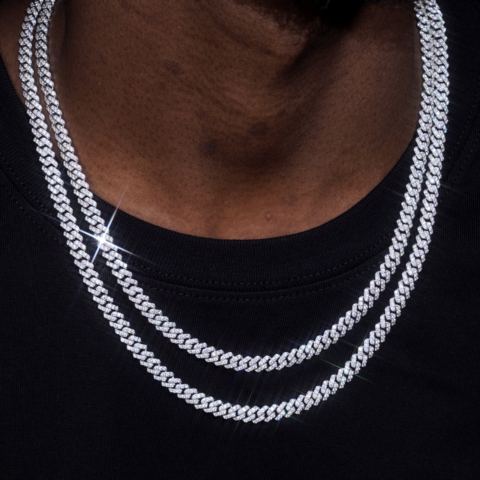 VVS Moissanite 6.5MM Prong Cuban Link Chain