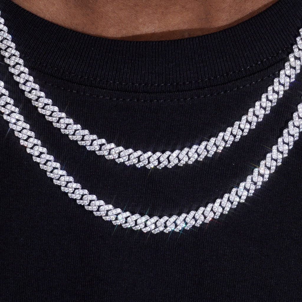 VVS Moissanite 6.5MM Prong Cuban Link Chain