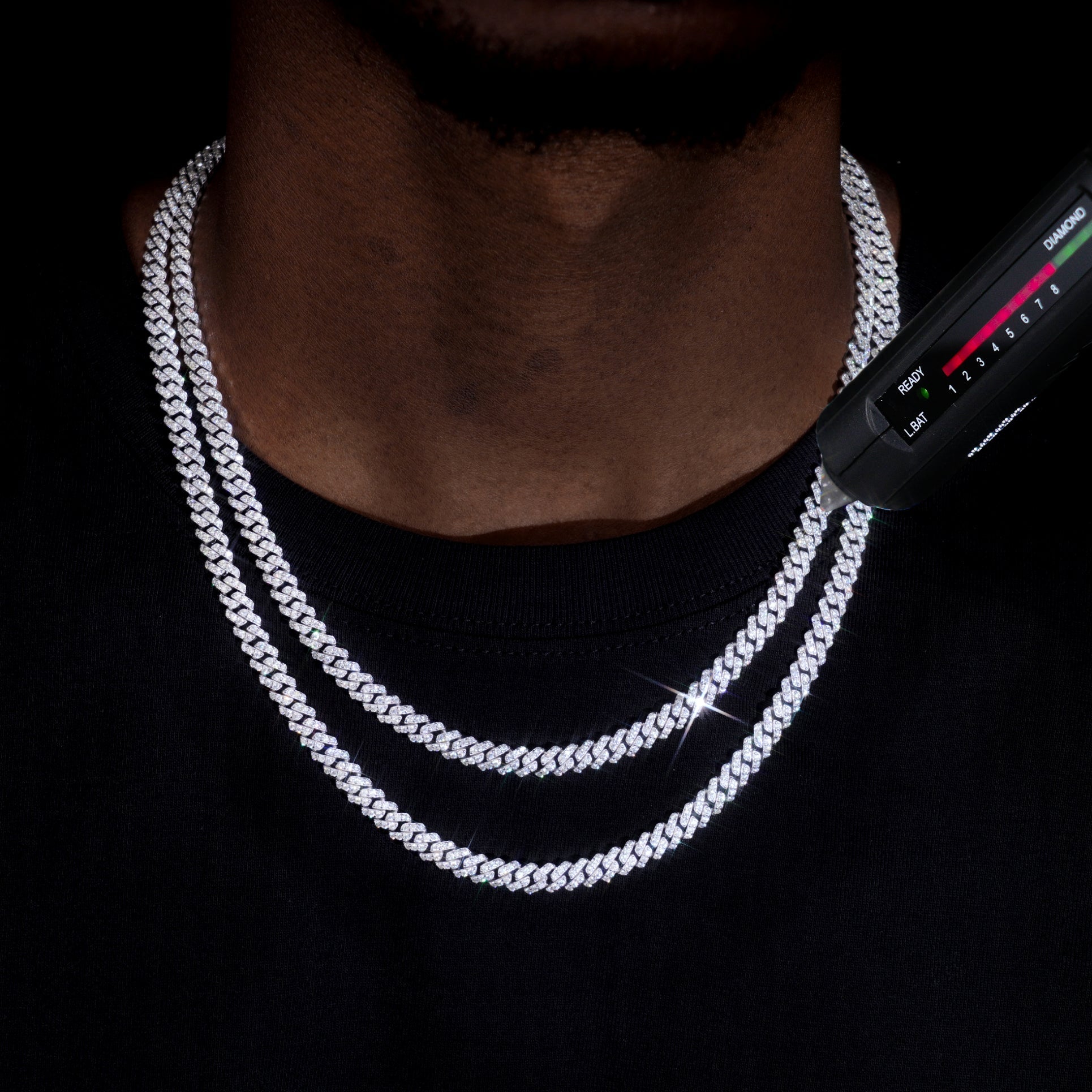 VVS Moissanite 6.5MM Prong Cuban Link Chain