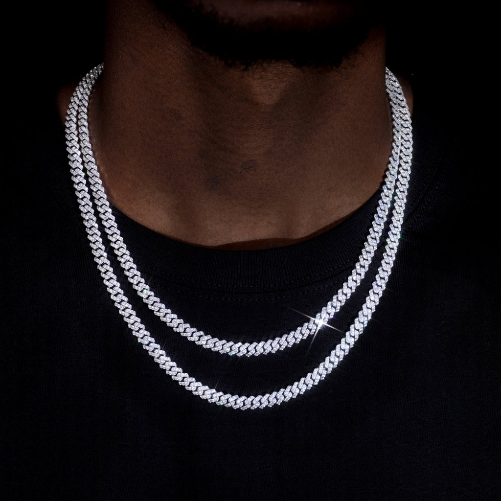VVS Moissanite 6.5MM Prong Cuban Link Chain