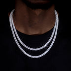 VVS Moissanite 6.5MM Prong Cuban Link Chain