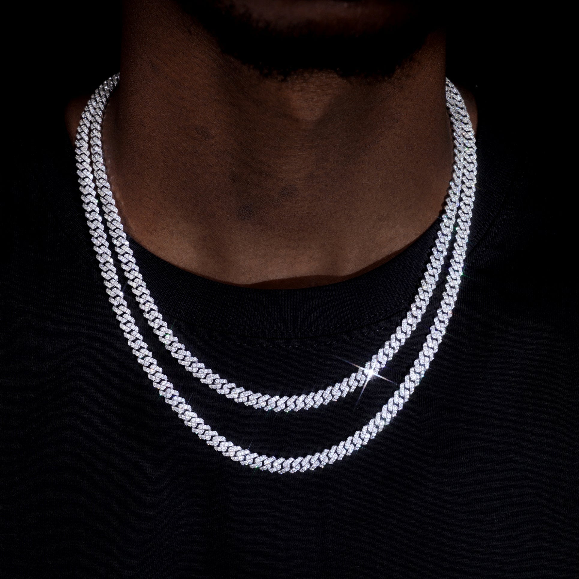VVS Moissanite 6.5MM Prong Cuban Link Chain