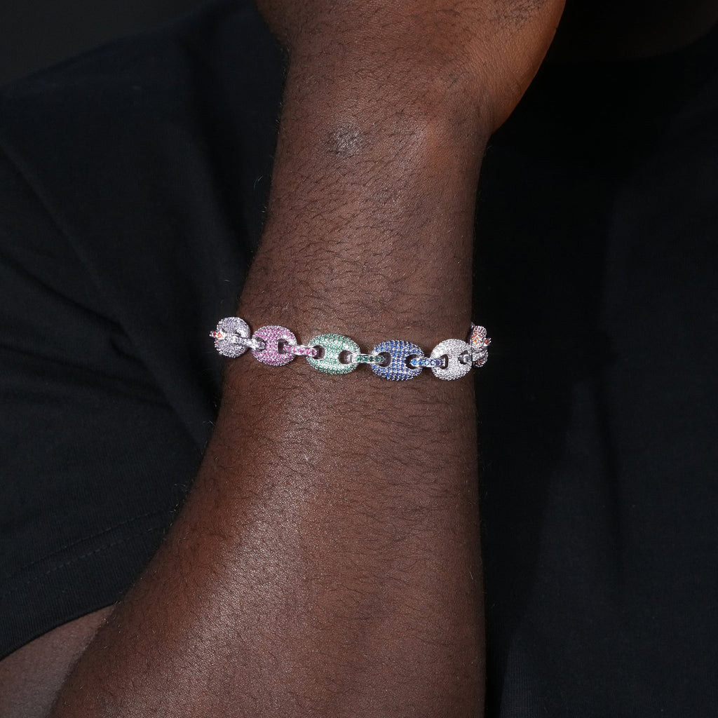 Iced 12mm  Explosion Color  CZ   Bracelet BlingBling