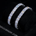 925S & VVS Moissanite 8MM Bageutte Bracelet