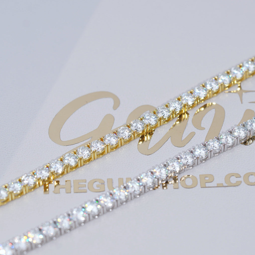 5MM 925S & VVS Moissanite Tennis Bracelet 18K Gold