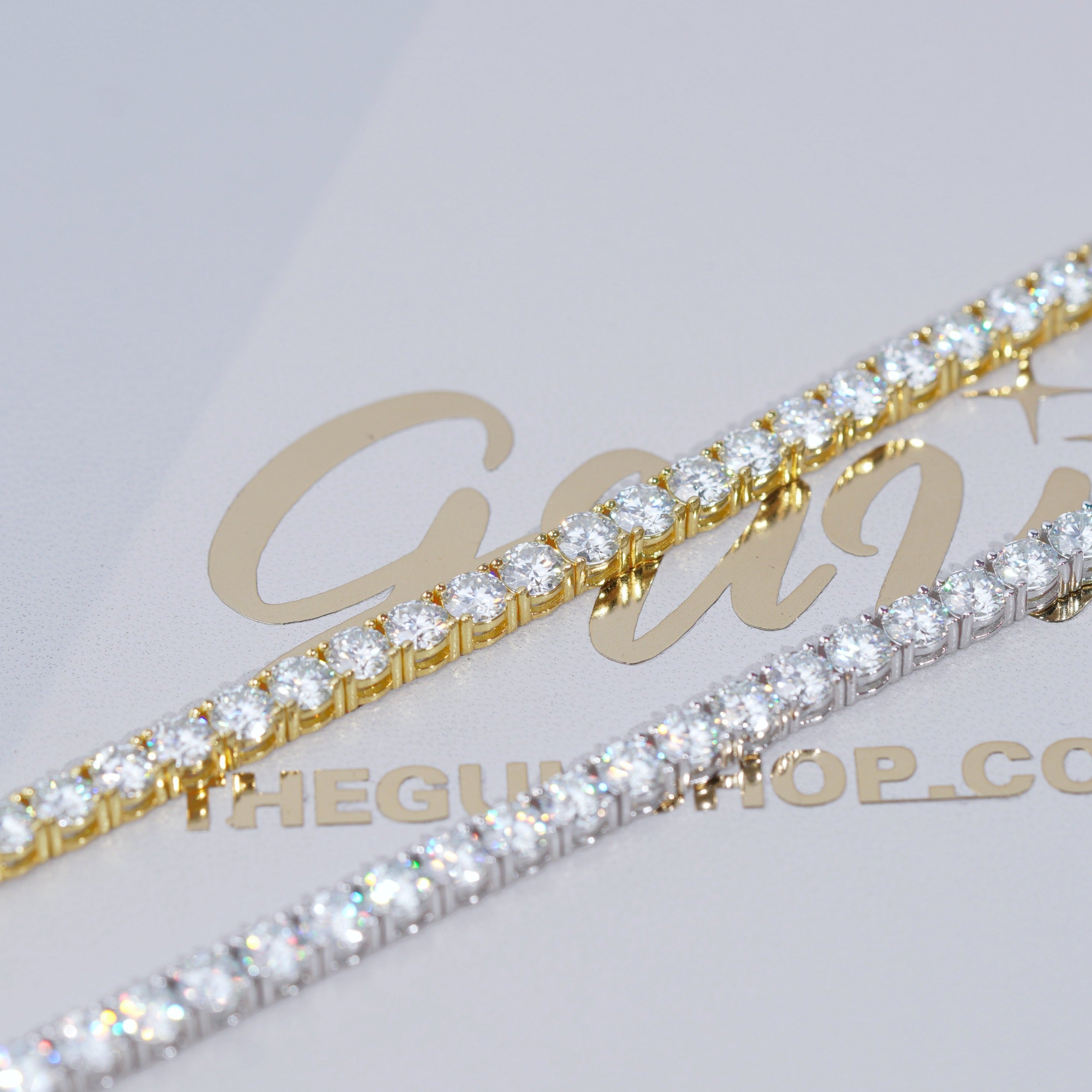 5MM 925S & VVS Moissanite Tennis Bracelet 18K Gold