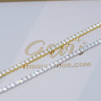 5MM 925S & VVS Moissanite Tennis Chain 18K Gold