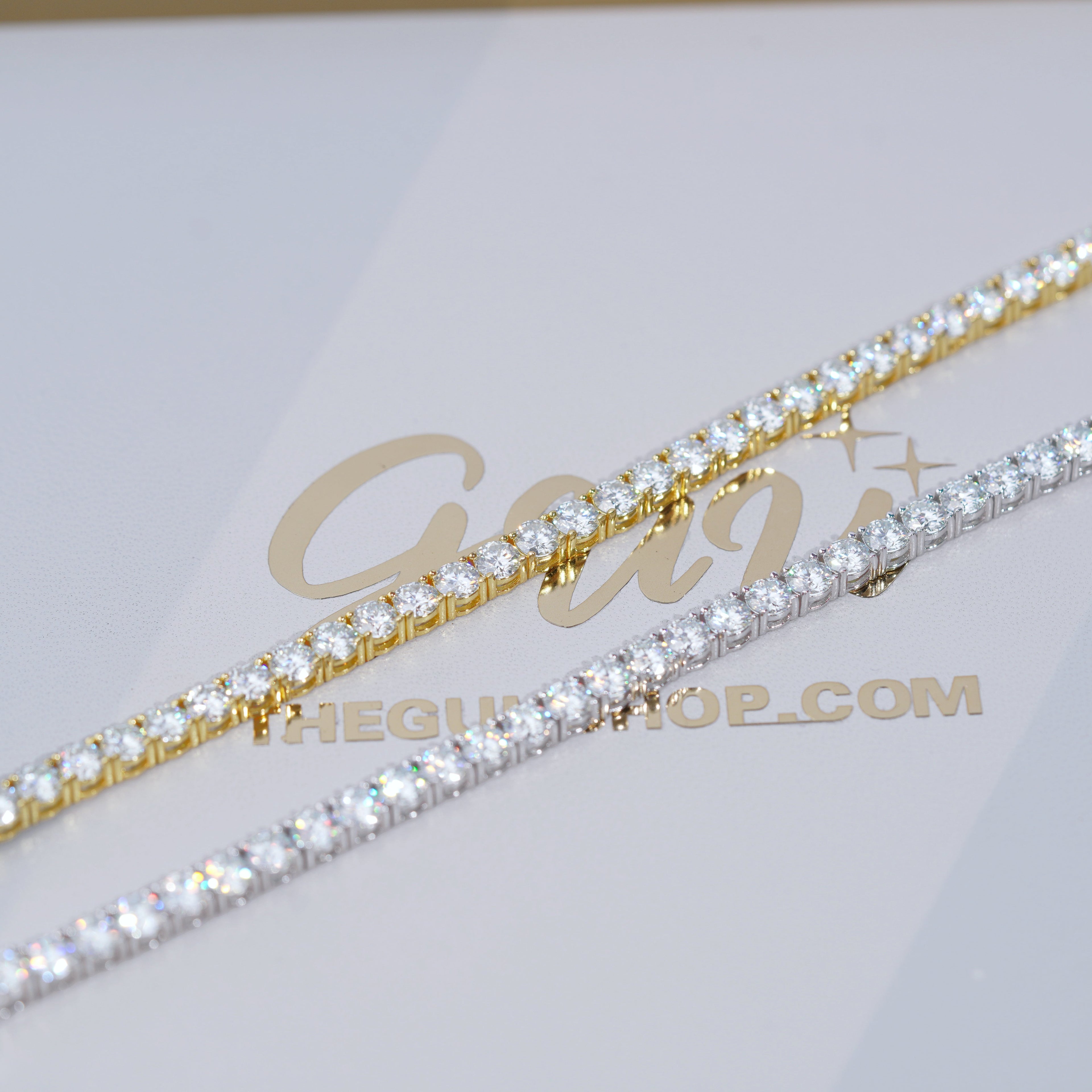 5MM 925S & VVS Moissanite Tennis Chain 18K Gold