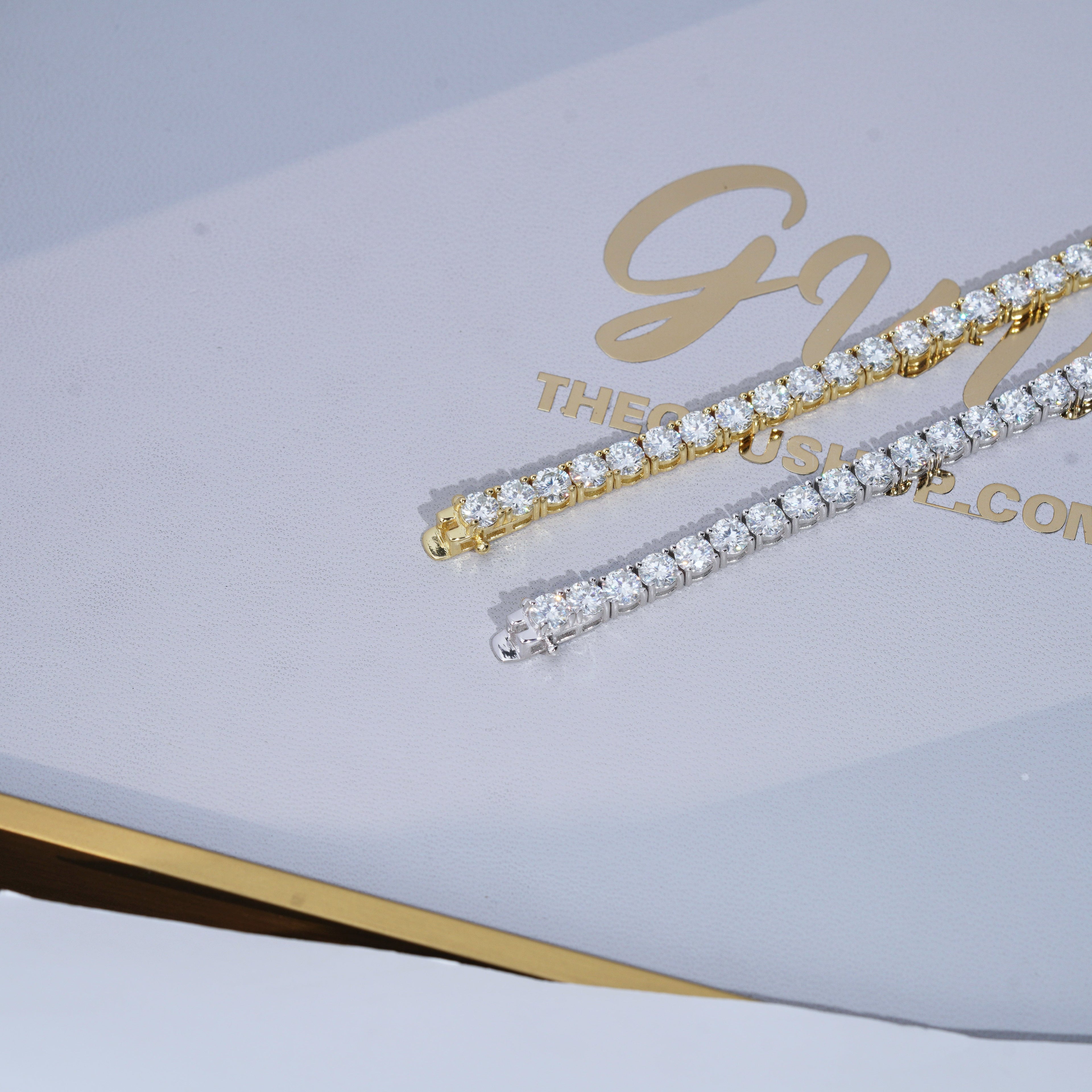 4MM 925S & VVS Moissanite Tennis Bracelet 18K Gold