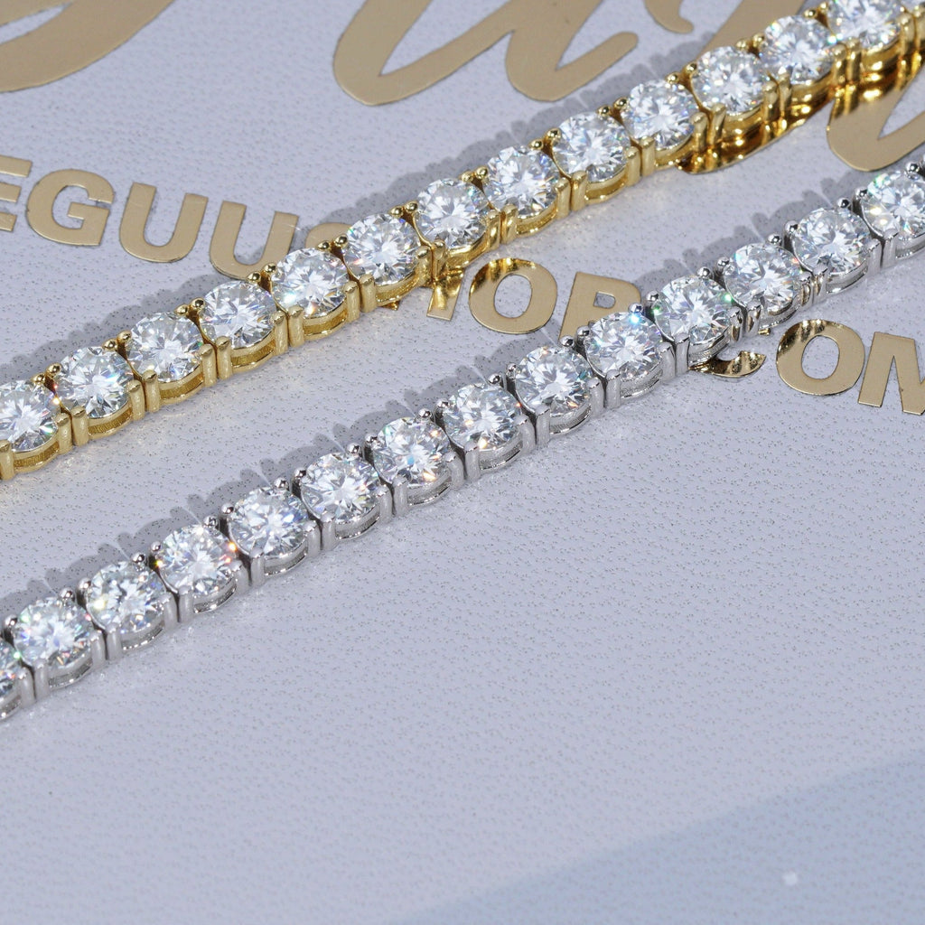 4MM 925S & VVS Moissanite Tennis Chain White Gold