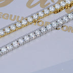 4MM 925S & VVS Moissanite Tennis Chain White Gold