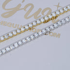 5MM 925S & VVS Moissanite Tennis Chain White Gold