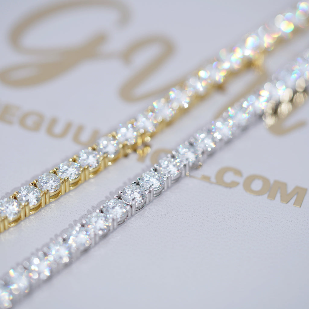 4MM 925S & VVS Moissanite Tennis Chain 18K Gold