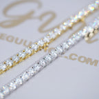4MM 925S & VVS Moissanite Tennis Bracelet 18K Gold