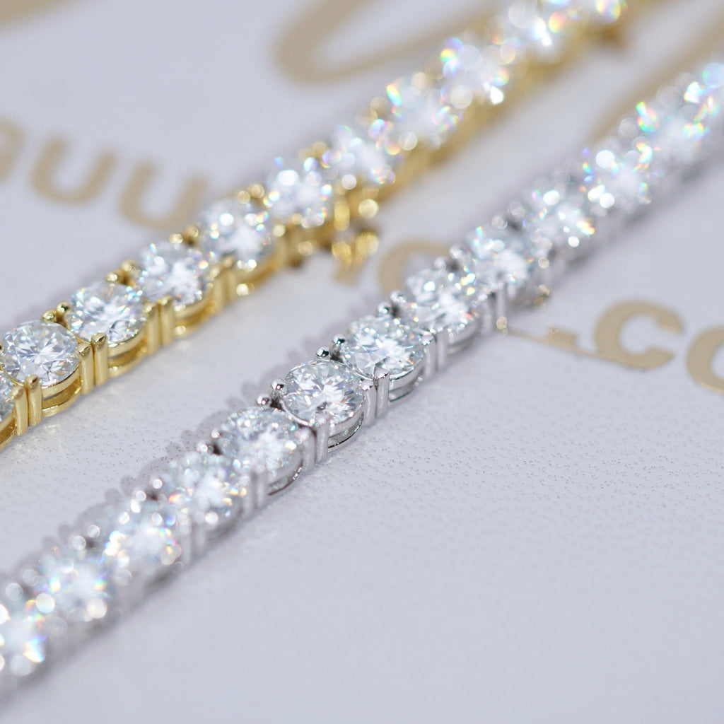 5MM 925S & VVS Moissanite Tennis Chain White Gold