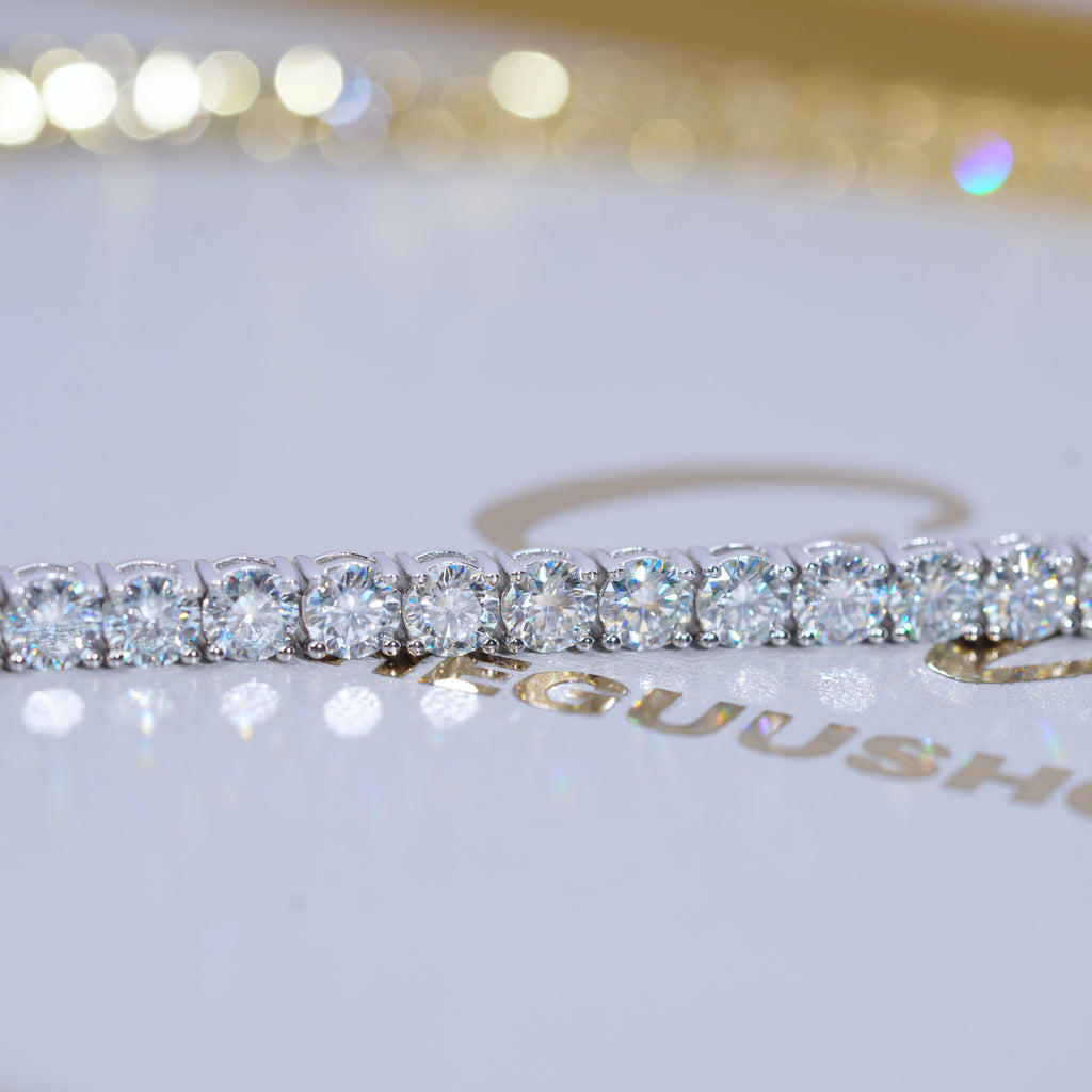 4MM 925S & VVS Moissanite Tennis Bracelet White Gold