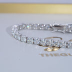 4MM 925S & VVS Moissanite Tennis Bracelet White Gold