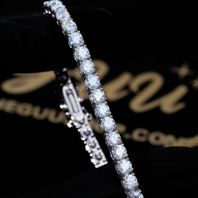 4MM 925S & VVS Moissanite Tennis Bracelet White Gold Main Image